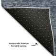 thumbnail image 5 of Addison Rugs Mayfield Premium Machine Washable Transitional Geometric Navy Round Rug, 8' x 8', 5 of 5