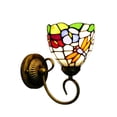thumbnail image 2 of Lámpara de pared vintage aplique decorativo para cafeterías, dormitorios, pasillos, balcones con luz LED cálida, material de hierro y vidrio, 12W, 26x25x15 cm, 2 of 8