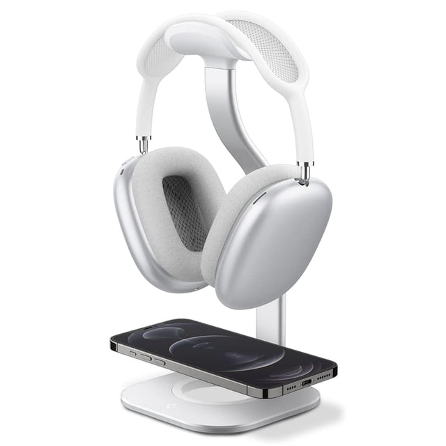 Soporte para auriculares Spigen Premium Aluminium para AirPods Max Silver