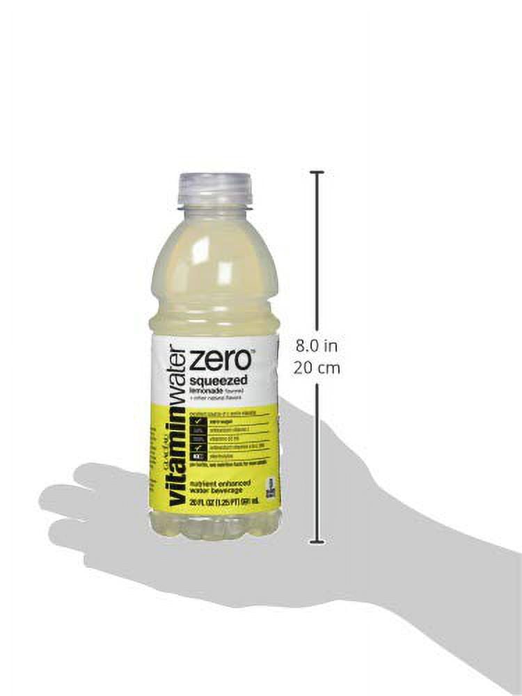 Vitaminwater Zero Sugar Lemonade Squeezed, Vitamin Enhanced Water, 12 Pack, 20 fl oz Bottles