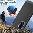 thumbnail image 6 of Asuwish Compatible with Samsung Galaxy A17 5G/4G Phone Case Hybrid Rugged Shockproof Hard Protective Drop Proof Full Body Heavy Duty Mobile Cell Cover for A 17 G5 17A Women Men Black, 6 of 8