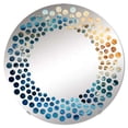 thumbnail image 2 of Designart "Vivid Liquid Art of Oceanic Charm I" Ocean Polka Dot Round Wall Mirror - Coastal Oval Printed Decorative Mirror - Multiple Color Options, 2 of 5