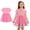 Pink-3, variant on Toddler Dresses For Girls Easter Dress Round Neck Tank Dress Summer Dresses Girls Size 1-2 Years Dresses