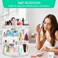 thumbnail image 2 of 360 Rotating Makeup Organizer, Adjustable Storage Large Capacity Makeup Display Case Clear Acrylic Perfume Organizer Container for Cosmetic Brushes Lipsticks, 2 of 6