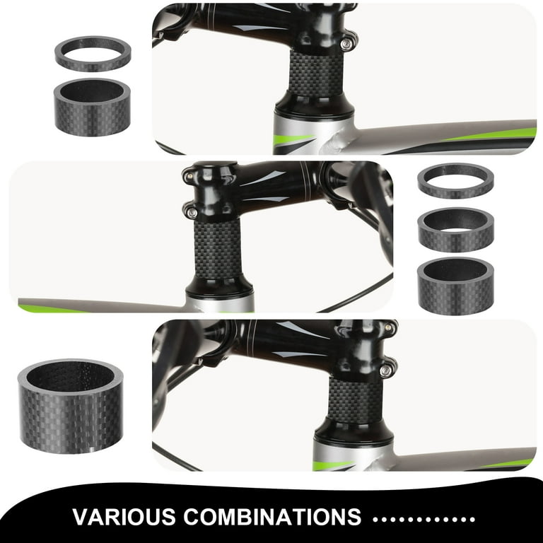 BUCKLOS 11PCS Headset Spacer Bike 1 1 8 Fork Stem Aluminum Carbon Fiber Washer 20 15 10 5 3 2 mm Mountain Bikes Road Bicycle Threadless Ultralight