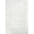thumbnail image 2 of nuLOOM Kara Solid Shag Ivory 8' Casual Round Rug, 2 of 2