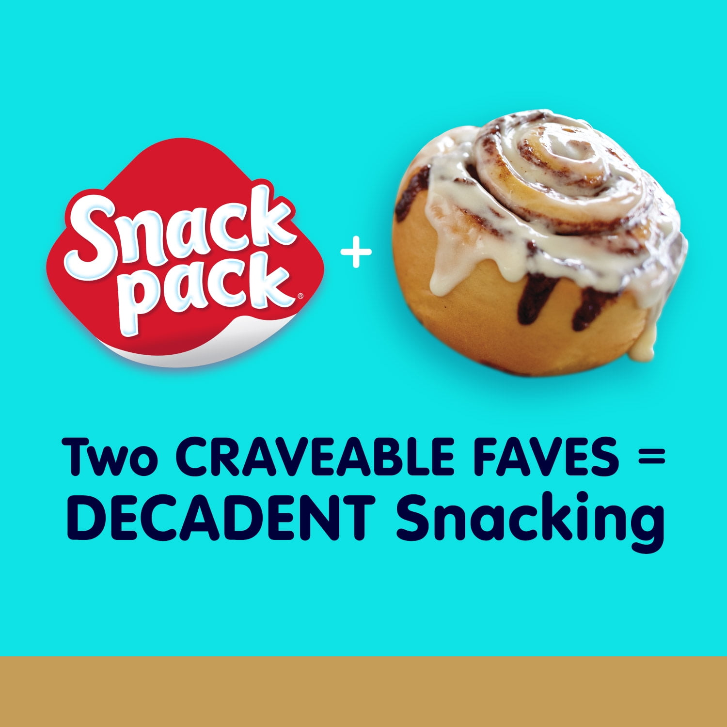 (4 pack) Snack Pack Cinnabon Bakery Inspired Flavored Pudding Cups 3.25 oz 6 Count
