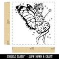thumbnail image 2 of Cute Butterfly Pixie Fairy Girl Self-Inking Rubber Stamp Ink Stamper - Orange Ink - Small 1 Inch, 2 of 7