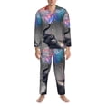 thumbnail image 3 of Sikiie Elephant Fireworks Celebration Mens Pajama Set, Soft Warm Long Sleeve Sleepwear, Cozy Button-Down Pjs for Men-Medium, 3 of 7