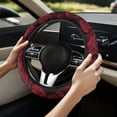 thumbnail image 2 of Uorisanigo Rose Car Steering Wheel Protector Red Steering Wheel Cover for Women Non Slip Car Steering Wheel Cover with Elastic Edge Replacement Car Accessories Gift for Friends, 2 of 8