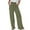 Green-01, variant on REALiKUN Women Casual Wide Leg Pant Elastic Waist Wide Leg Linen Pant Loose Long Palazzo Trousers with Pockets