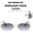 thumbnail image 2 of Vintage Rimless Sunglasses Women Men Travel Small Frame Sun Glasses Sexy Ladies, 2 of 6