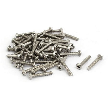 

8#-32 x 1-inch 304 Stainless Steel Pan Head Machine Screw Bolt 60pcs