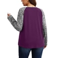 thumbnail image 7 of Gleelist Womens Plus Size Long Sleeve Henley Tops V Neck Casual Loose Fit Shirts Blouses Trendy Clothes XL-5XL, 7 of 7
