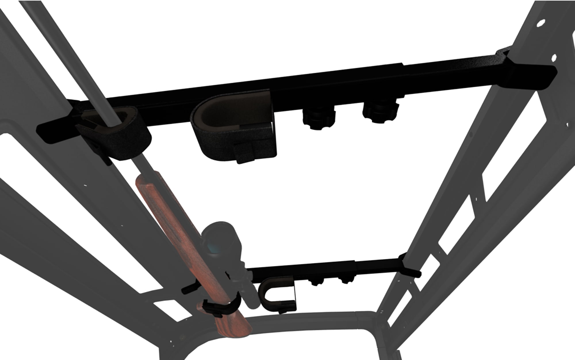 Kolpin 20078 Black UTV Overhead In-Cab Gun Rack for UTV