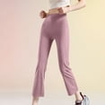 thumbnail image 4 of AINIYS High Waisted Relaxed Straight Leg Capris Pants for Women Commute Shopping Weekend Pink S, 4 of 9