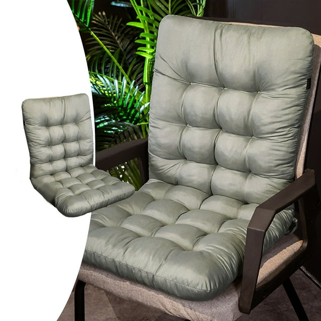 Isvgxsz Clearance Patio Chair Cushion Rocking Chair Cushion Non Skid Slip Backed Set of Upper and Lower,Premium Tufted Water Resistant Chair Cushion,Set of Seat & Cushion with Ties for Indoor/Outdoor
