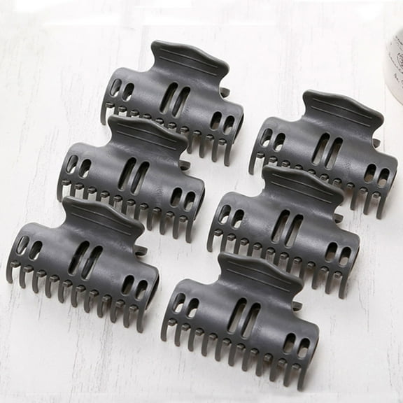 LOLIPPYY Grey Plastic Hair Clips for Women, Hair Grips, Ideal for Hair Salon Use, 6 Pieces Set