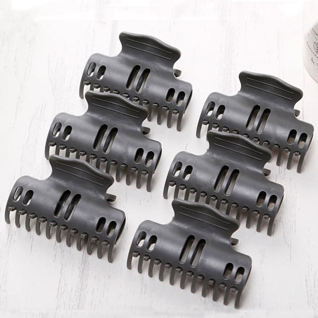 OUNONA 1Set Heat Resistant Grey Hair Clips Plastic Hair Claw with Impact Resistance for Salon Use