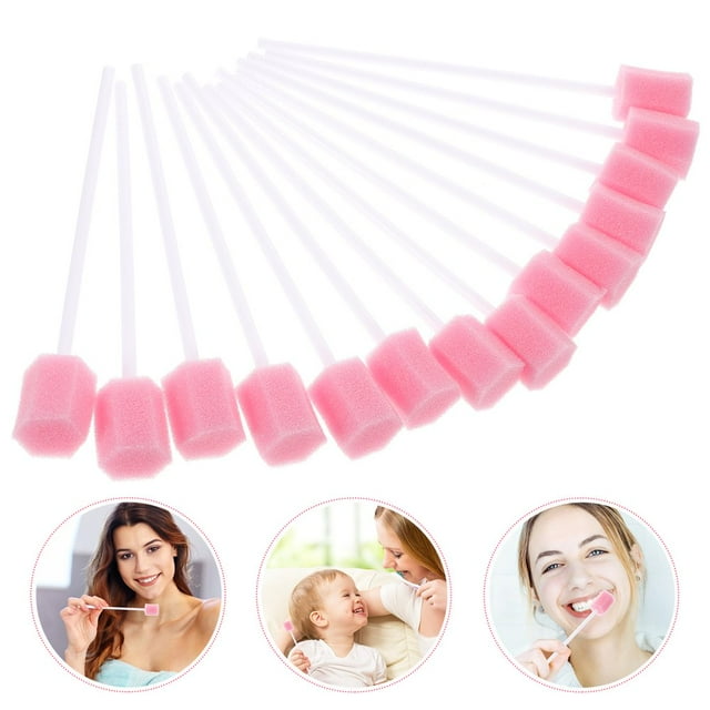 Dsseng 30PCS Swabs Mouth Swabs Sponge Swabs Cleaning Sponge Care for Cavity Cleaning Sponge Swab Individually Wrapped