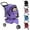 Purple, variant on 4 Wheels Pet Stroller Foldable Dog Stroller Cat Stroller with Storage Basket & Removable Liner, Travel Lite Foldable Carrier Strolling Cart for Dogs Cats, Black