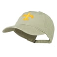 thumbnail image 2 of Fleur De Lis with Outline Embroidered Cap - Khaki OSFM, 2 of 5
