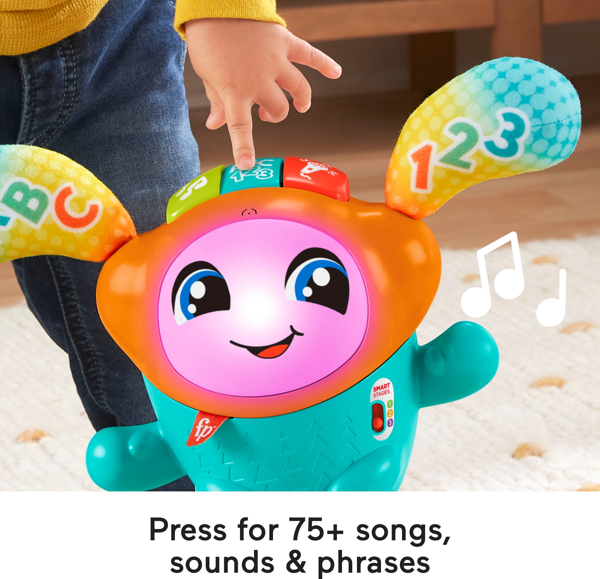 Fisher-Price DJ Bouncin’ Beats Electronic Baby & Toddler Learning Toy With Bouncing Action