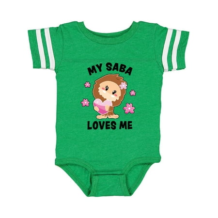 

Inktastic My Saba Loves Me with Bigfoot Gift Baby Girl Bodysuit