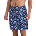 thumbnail image 2 of Fuzoiu Skull flower tie dye Print Men's Beach Shorts,Men's Swim Trunks,Quick Dry Board Shorts with Pockets,Men's Bathing Suits for Surfing, Running, and Casual Wear-Small, 2 of 6