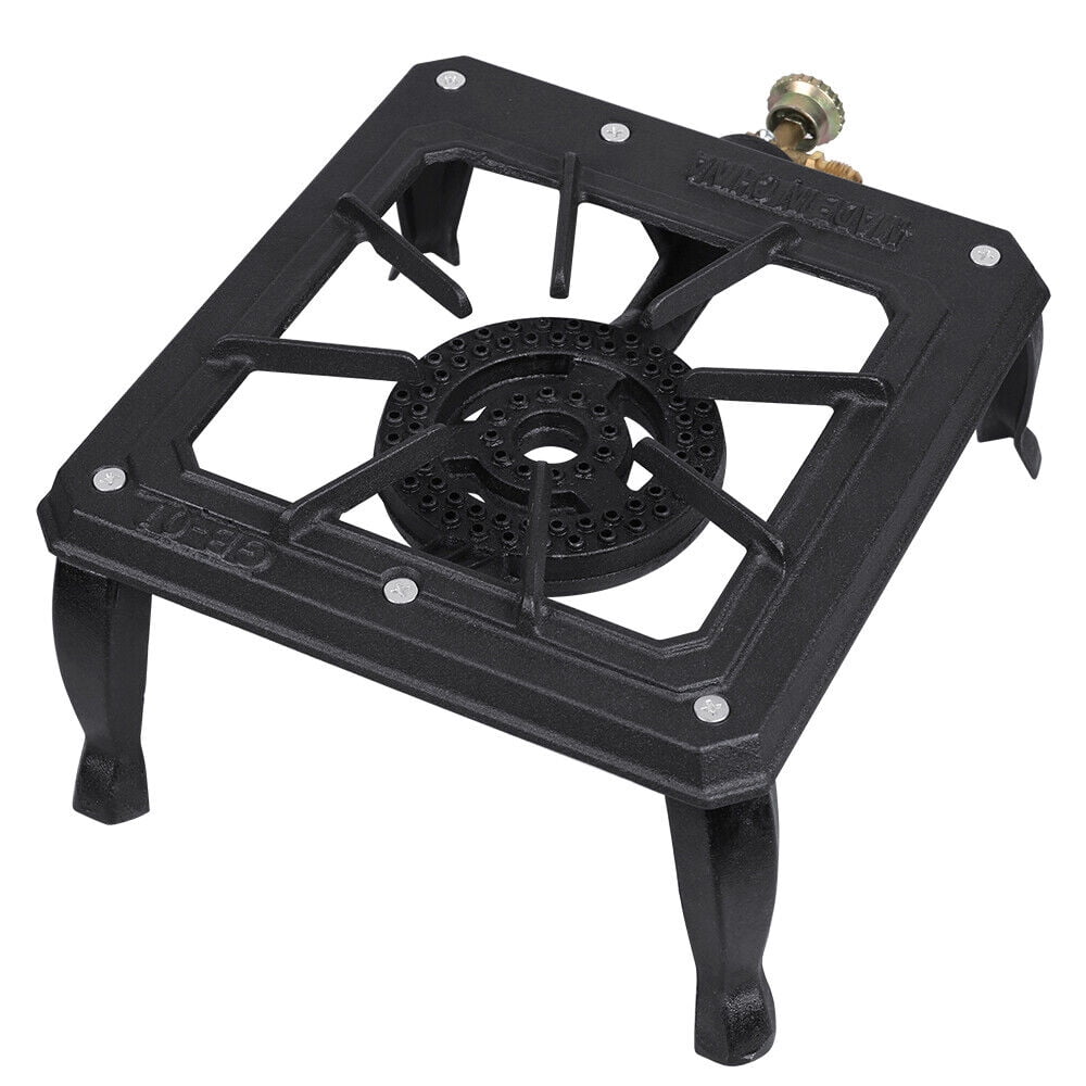 WSYW Single Portable Burner Cast Iron Propane LPG Gas Stove Outdoor Camping Cooker