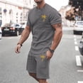 thumbnail image 4 of MKLEKYY Pijama Corto De Verano Para Hombre, Ropa Deportiva, Camiseta Transpirable De Manga Corta Y Pantalones Cortos Deportivos Con Bolsillos., 4 of 4
