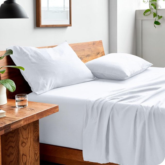 Washed King Sheet Set Premium UltraSoft Microfiber Bed Sheets Double Brushed Hypoallergenic Stain (King Washed Pebble Beach)