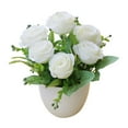 thumbnail image 2 of Shenmeida Artificial Rose, Fake Flower Bouquet Arrangement in Planter Pot Plastic Faux Flowers for Wedding Home Living Room Kitchen Office, 2 of 6
