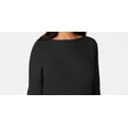 thumbnail image 2 of Karen Scott Women's Cotton Boat Neck Sweater Black Size Medium, 2 of 3