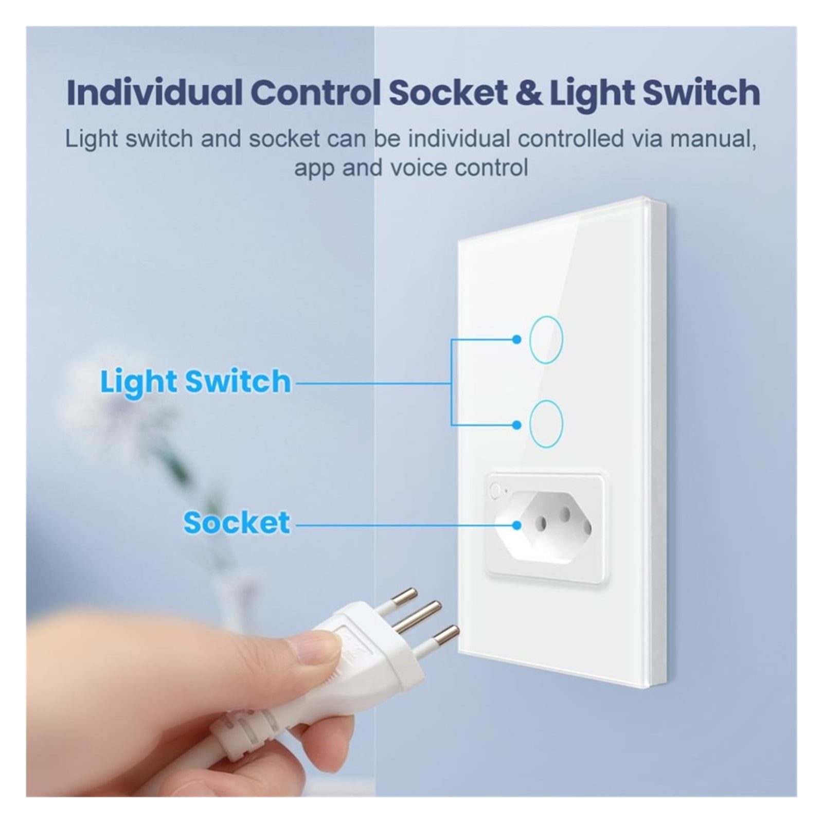 Tuya Zigbee Smart SwitchSocket 16A Glass Panel APP Control Works with Home ,Trusted and Reliable