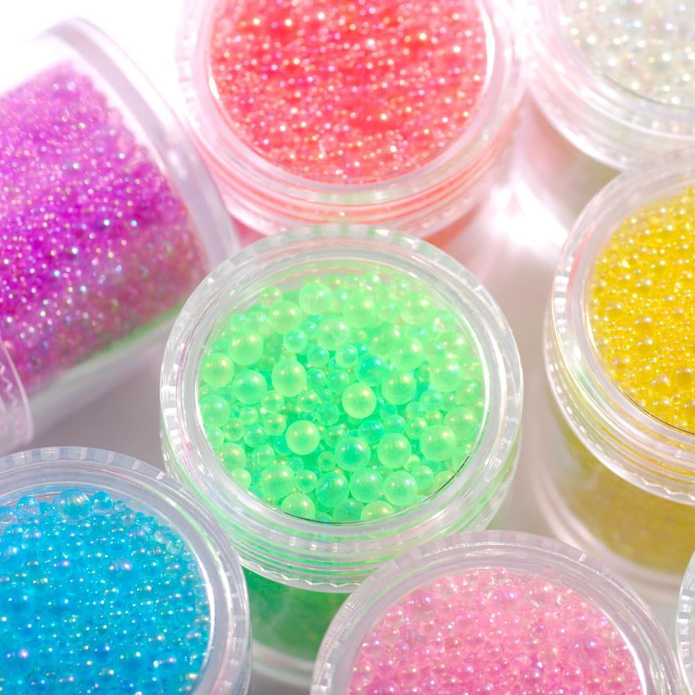 Mini Bubble Colored Glass Beads For Diy Silicone Epoxy Resin Mold Filling Resin Jewelry Nail Art Decoration B7G1