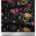 thumbnail image 2 of Soimoi Cotton Poplin Fabric Floral & Paisley Decor Fabric Printed Yard 42 Inch Wide, 2 of 5