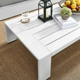 thumbnail image 5 of Modway Tahoe Modern Powder-Coated Aluminum Outdoor Patio Coffee Table in White, 5 of 7
