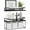 Dark Brown, variant on Floating Shelves with Wire Storage Basket, Bathroom Shelves Over Toilet with Protective Metal Guardrail, Wood Wall Shelves for Bathroom, Bedroom, Living Room, Toilet Paper- Dark Brown