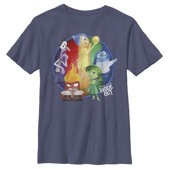 Boy's Inside Out Colorful Circle of Emotions Graphic T-Shirt