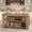 Natural Brown, variant on 55 Inch Farmhouse Kitchen Island With 3 Tier Storage Spacious Worktop Stationary Wood Table Coffee Bar Serving Station For Home Kitchen Dining Room (Black & Brown)