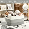 thumbnail image 3 of VeluraHome XXX Large Woven Blanket Basket,21.65" x14.96" x11.81 "Storage Baskets for Organizing,Rectangle Cotton Rope Toy Basket for Living Room, Bedroom, White & Grey, 3 of 6