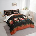 thumbnail image 3 of jejeloiu Cartoon Nutcracker Soldier Bedding Comforter Set 7 Pieces,Christmas Festival Full Bedding Set,Red Berry Fitted Sheet Flat Sheet For Girls,,Microfiber Bedroom Decor Reversible, 3 of 8