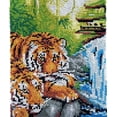thumbnail image 1 of Rug Making Latch Hooking Kit | Tiger Waterfalls, 1 of 2