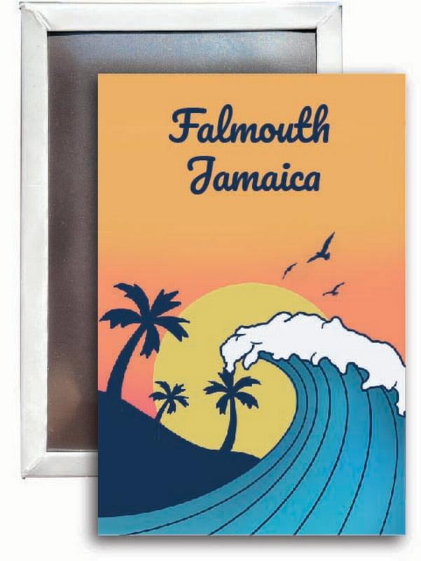 flexible travel FALMOUTH JAMAICA PHOTO MAGNET LARGE 4x3" thin 