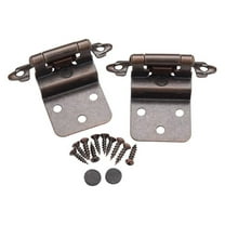 Cabinet Hinges 3/8 Inch Self Closing - Oil Rubbed Bronze Offset Inset Hinges 50 Pack (25 Pairs) with Screws & Bumpers - Kitchen & Furniture Hardware