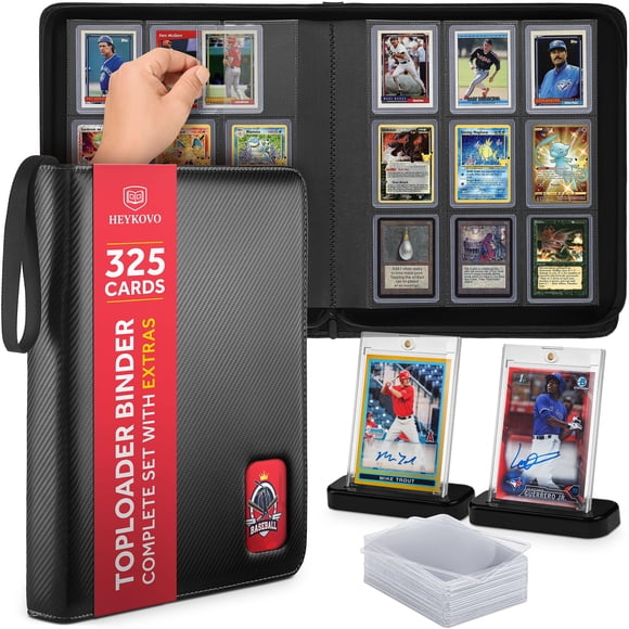 Carpeta para cartas Heykovo Top Loader para 325 cartas 3x4" negra