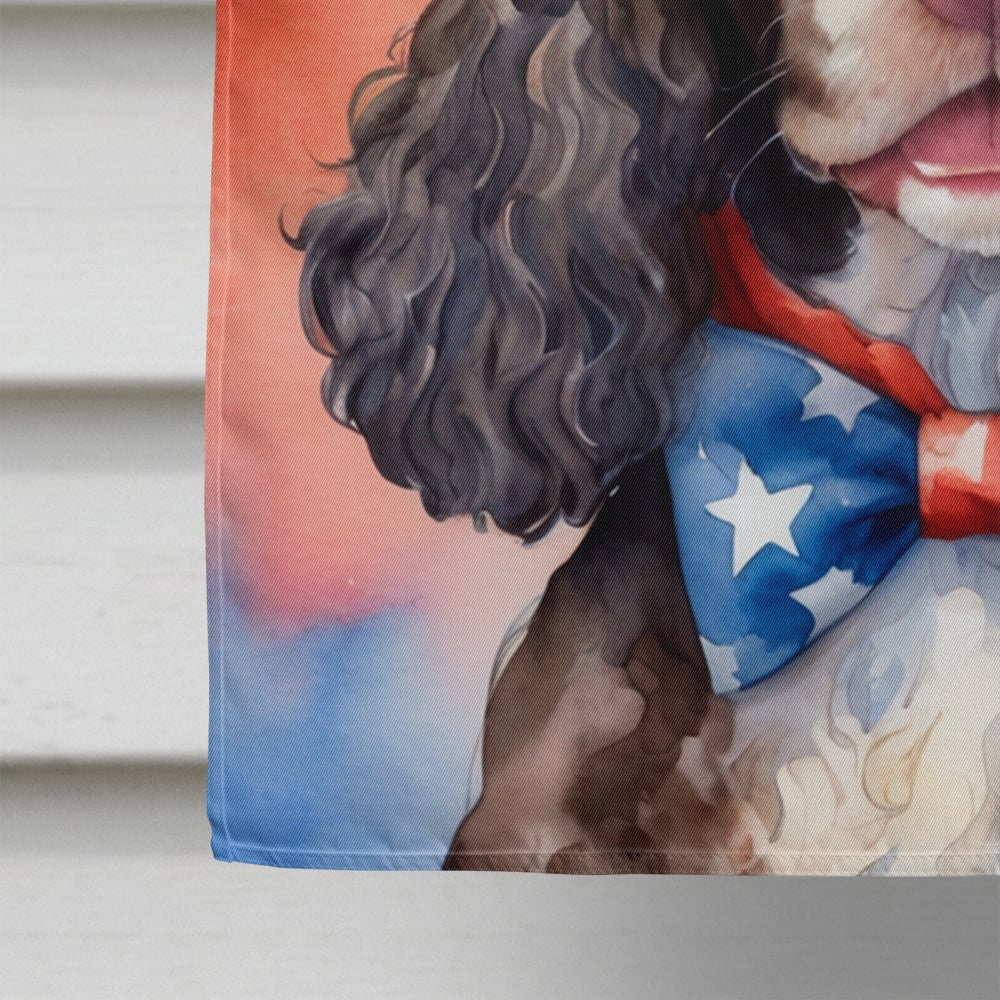 American Water Spaniel Patriotic American House Flag 28 in x 40 in