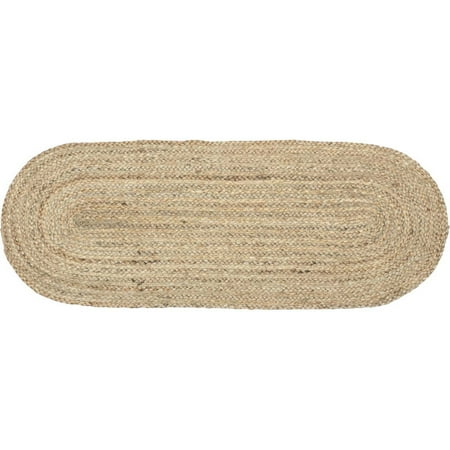 Co Willow Pattern Ashton & Willow Natural Tan Farmhouse Tabletop Kitchen Natural Jute Jute Oval 13x36 Runner ()