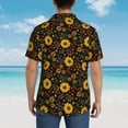 thumbnail image 6 of Daiia Fall Daisy Leaf Hawaiian Shirt for Men Gentle Cotton Regular Short Sleeve Casual-Small, 6 of 9